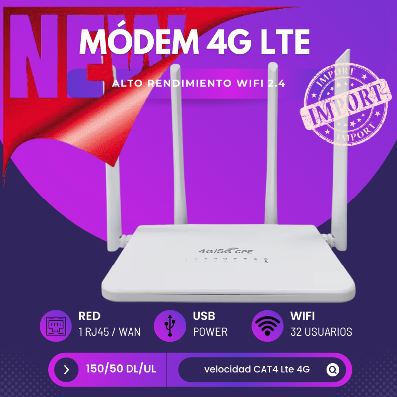 Módem Router 4G Lte CAT4