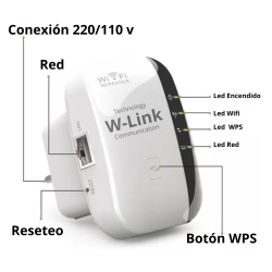 W-Link Repetidor Wifi 2.4, para Router o Módem